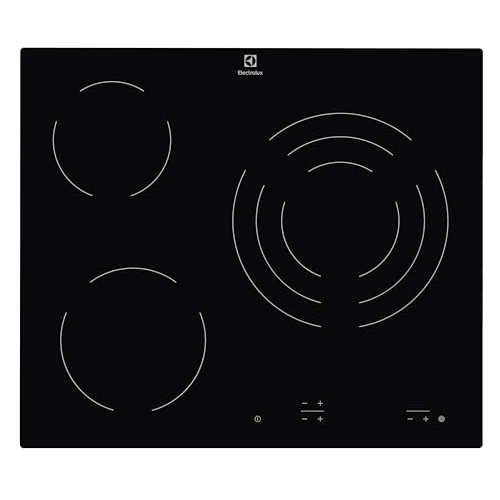 Electrolux EHF6232IOK płyta szklano-ceramiczna, 60 cm, 3 strefy gotowania, niezależne sterowanie dotykowe, blokada bezpieczeństwa, wskaźniki ciepła, seria 300, czarna