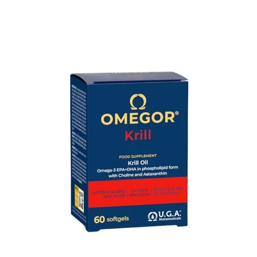Limited-time offer: OMEGOR Krill Oil Capsules Omega 3 - Antartic Krill Oil with EPA, DHA, Astaxanthin, Choline, Phospholipids - High Bioavailability and No Aftertaste (60 Softgel Caps) from 25.51 GBP to 25.51 GBP (save 0%)