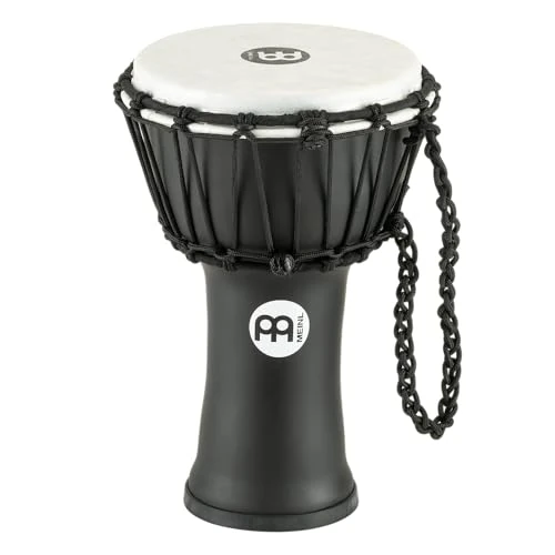 Meinl Percussion JRD Djembe Instrument - bardzo mały bęben ręczny - instrument podróżny - średnica 7 cali - plastik, czarny (JRD-BK)