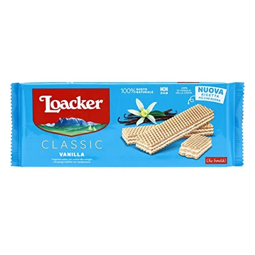 Offerta a tempo: Loacker, Classic Vanille, Wafer Classico con 3 Strati di Cialde Farcite con Crema alla Vaniglia, 100% Vaniglia Bourbon, Merenda e Snack, 1 Confezione da 175g — 27% da 1,99 € a 1,46 €