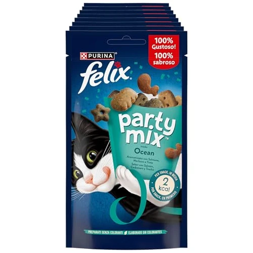 Purina Felix Party Mix Oceano Snacks and Treats for Cats 8 x 60 g