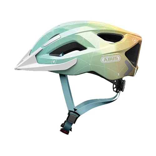 ABUS Casco da città Aduro 2.0 - casco da bici integrale con luce - design sportivo per il traffico cittadino - per uomo e donna