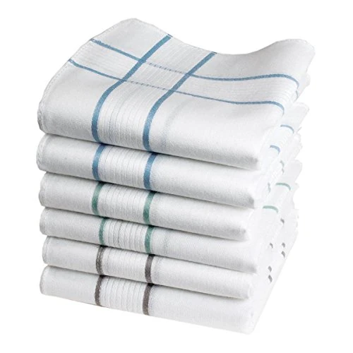 Offerta a tempo: Merrysquare - Fazzoletti per Uomo - Grandi dimensioni 40x40cm - 6 pezzi - 100% Cotone - Modello Elliott - 0.00% da 8.45 € a 8.45 €