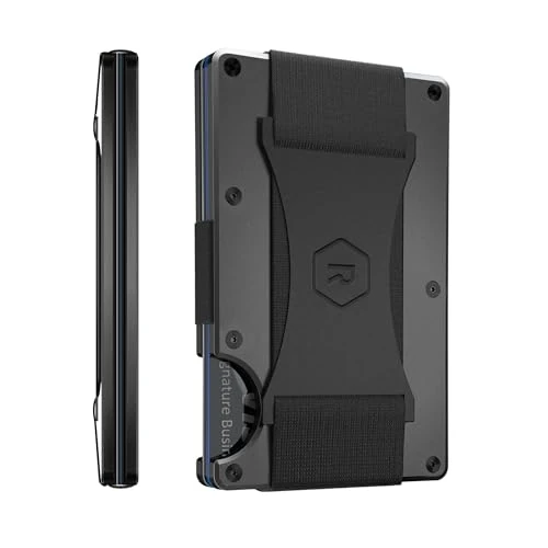 Limited-time offer: Ridge Wallet for Men - Slim Minimalist Compact Wallet and Card Holder, RFID Protected Front Pocket Wallets for Men with Integrated Cash Strap (Gunmetal) from 79.00 £ to 79.00 £ (save 0.00%)