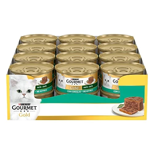 Offre limitée : Gourmet Purina Gold - Lot de 24 conserves de pâté Humide au Lapin pour Chat, 85 g chacune de 16.56 EUR à 12.99 EUR (remise 22%)