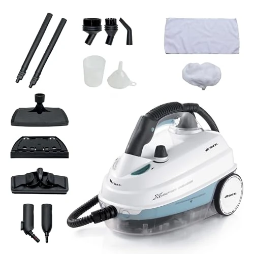 Ariete 4146 X-Vapor Deluxe Steam Cleaner for Floors, Carpets, Car Upholstery, Garments & Windows, 8 Minutes Heat Up Time