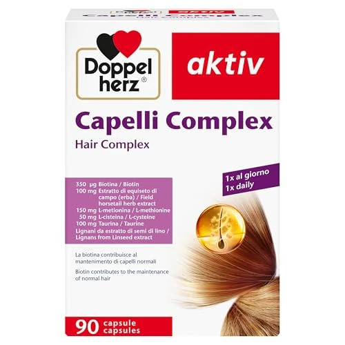 Offerta a tempo: Doppelherz aktiv Capelli Complex, Biotina + Rame + Zinco, 90 Capsule - 28% da 17.95 € a 12.99 €