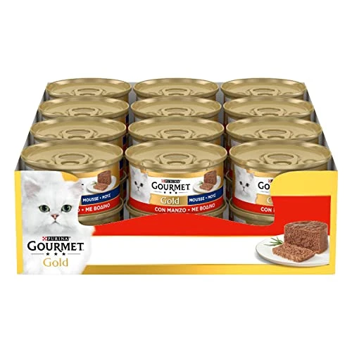 Limited-time offer: Gourmet Gold Mousse for the Cat, with Beef, 85g(Pack of 24) from 32.19 GBP to 32.19 GBP (save 0%)
