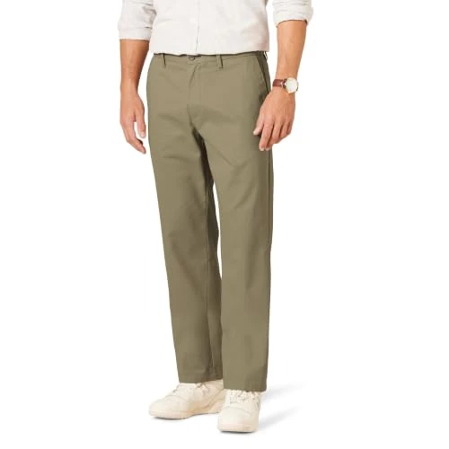 Zeitlich begrenztes Angebot: Amazon Essentials Herren Classic Fit Knitterfreie Flatfront-Chino Stoffhose, Kaki Beige, 30W / 32L von 35.10 € auf 35.10 € (0.00% Rabatt)