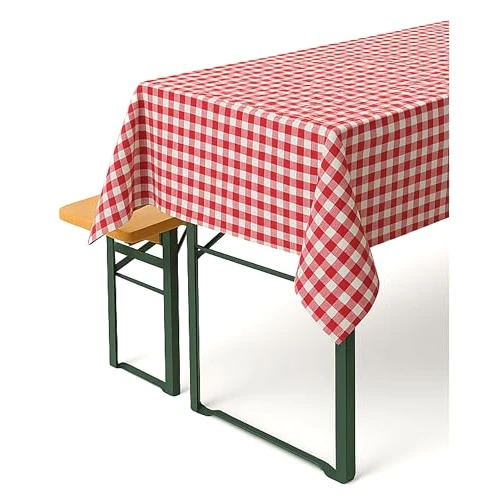 texpot Tovaglia da tavolo a quadretti 80 x 80 cm in stile rustico, 100% cotone, 1cm a quadretti