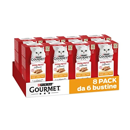 Offerta a tempo: Gourmet Purina Mon Petit Umido Gatto Scelta Deliziosa con Carni Delicate con Anatra — 26% da 32,21 € a 23,92 €