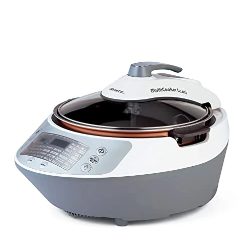 Ariete 2945 Multicooker Twist - Pentola cuocivivande multifunzione con pala mescolatrice - 30 programmi preimpostati - 5 Litri - Ricettario incluso