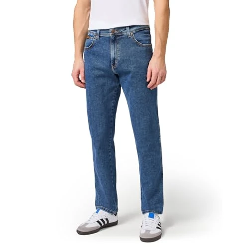 Wrangler Texas Stretch, Jean Droit Homme, Bleu (Stonewash 010), W31/L36