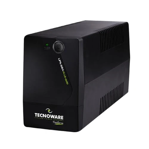 Tecnoware UPS ERA PLUS 1500 Uninterruptible Power Supply - 2 Schuko outputs - Autonomy up to 20 min with 1 PC or 80 min with Modem Router - Power 1500 VA