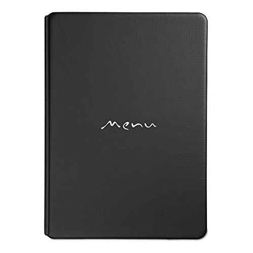 Offerta a tempo: DAG Style Porta Menù Linea Toscana, Formato A4, 6 Buste + 2 Tasche per 14 facciate, Colore Nero, Finitura Ruvida, PVC atossico igienizzabile, Made in Italy. - 0.00% da 20.12 € a 20.12 €