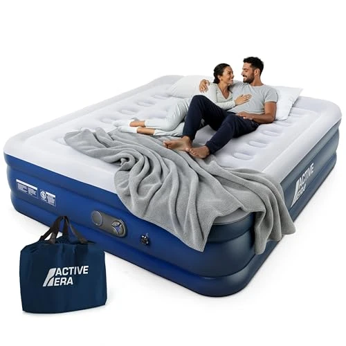 Offerta a tempo: Active Era Materasso Gonfiabile Matrimoniale con Pompa Elettrica Integrata - Rialzato e con Cuscino Integrato - Dimensioni di 203 x 152.4 x 35.5 cm - 16% da 79.99 € a 66.99 €