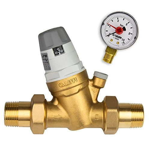 Oferta limitada: Caleffi Reductor de presión de agua 3/4 pulgadas DN20 reductor de presión para agua con cartucho intercambiable y manómetro, válvula reductora de presión, regulador de presión 535051, latón de 87.47 EUR a 87.47 EUR (ahorro 0%)