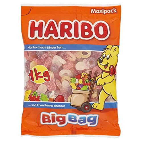 Haribo Ciucciotti Frizzi, Caramelle Gommose Frizzanti, Gusto Frutta, Ideali per Feste e Dolci Momenti di Relax - 1kg