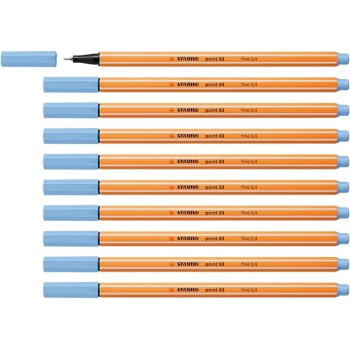 Beperkte aanbieding: Fineliner - STABILO point 88-10 stuks - ijsblauw van 7.45 EUR naar 7.45 EUR (besparing 0%)