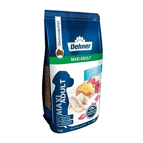 Offerta a tempo: Dehner Cibo per Cani Maxi Adult, Cibo Secco Senza Cereali, per Cani Adulti di Grandi Razze, Pesce/Agnello/Patate, 12,5 kg - 0.00% da 54.99 € a 54.99 €