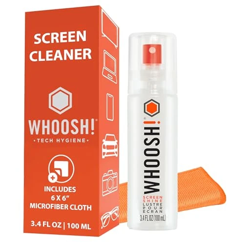 Offerta a tempo: WHOOSH! Screen Shine Go XL Kit Pulizia iPhone – Bottiglia 100 Ml Con Panno Microfibra – Pulisci Occhiali Da Vista Per MacBook E Smartphone – Pulizia Potente Senza Aloni – Design Elegante Da Viaggio - 0.00% da 17.99 € a 17.99 €