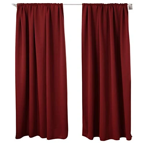Offerta a tempo: WOLTU Tenda Oscurante con Nastro per Binario, 135x225cm, Bordeaux - 35% da 42.99 € a 27.89 €