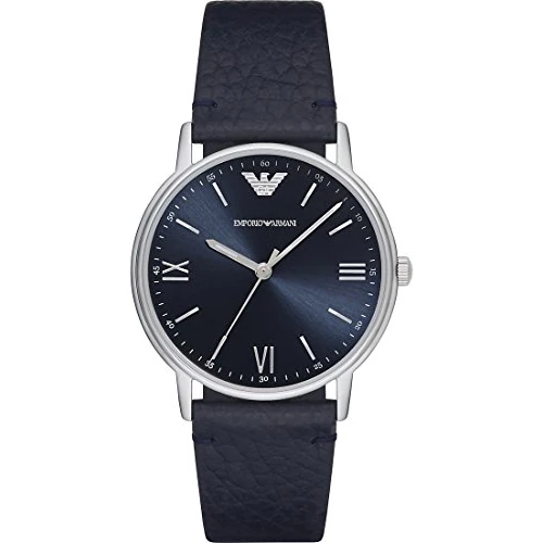 Limited-time offer: Emporio Armani Watch for Men, Three Hand Movement, 41 mm Silver Stainless Steel Case with a Leather Strap, AR11012 from 89.99 £ to 89.99 £ (save 0.00%)