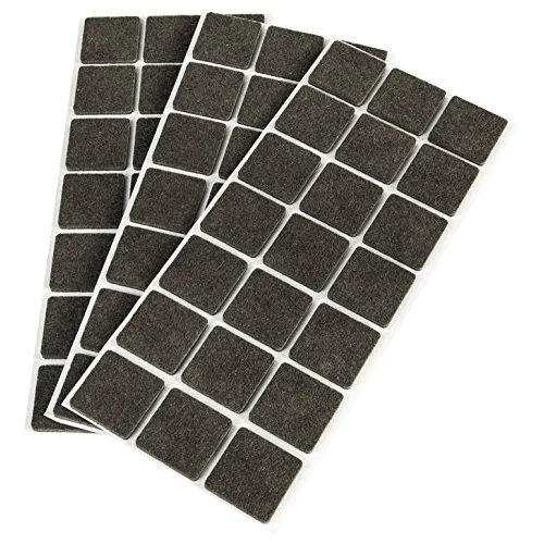 Limited-time offer: Emuca - Square self adhesive felt pads for furniture, brown colour, 30x30mm (1,18x1,18 inch), Set of 63 felt pads from 6.19 GBP to 6.19 GBP (save 0%)