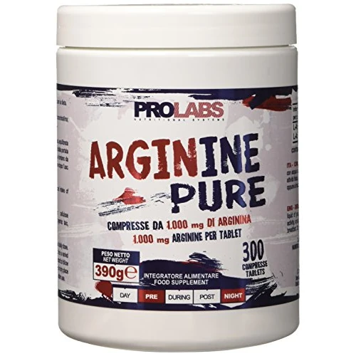 Offerta a tempo: PROLABS ARGININE PURE - 300 compresse da 1000 mg - 100% arginina di origine vegetale da fermentazione - Massima purezza - Ossido Nitrico - Supporto GH - Vegan - 25% da 22.44 € a 16.83 €