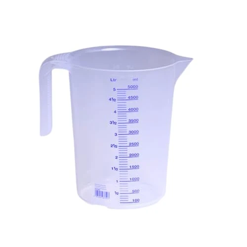 Limited offer: Hunersdorff Graduated can 5,000 ml, PP, with 2 Scales Closed Handle, Transparent and Stackable, 20,3 x 20,3 x 25,7 cm from 18.31 EUR to 7.68 EUR (save 58%)