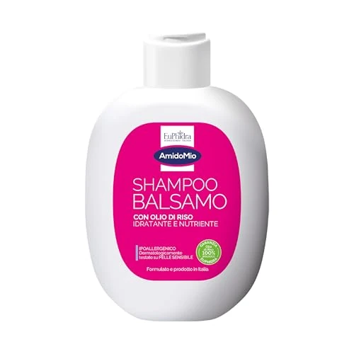 Offerta a tempo: Euphidra - AmidoMio Shampoo Balsamo 2 in 1 con Olio di Riso, Formula Delicata e Idratante, per Capelli Morbidi e Idratanti, Senza Conservanti Aggiunti, 200 ml - 40% da 6.90 € a 4.12 €