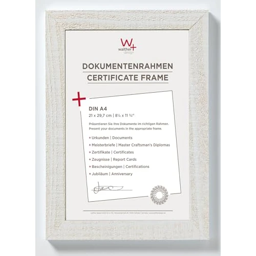 Limited-time offer: walther design Picture Frame Polar White 21 x 29,7 cm (DIN A4) Home Wooden Frame HO130V from 14.38 £ to 14.38 £ (save 0.00%)