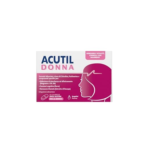 Offerta a tempo: Acutil Donna - Integratore Alimentare per il Benessere delle Donne - 20 Compresse — 47% da 12,90 € a 6,90 €