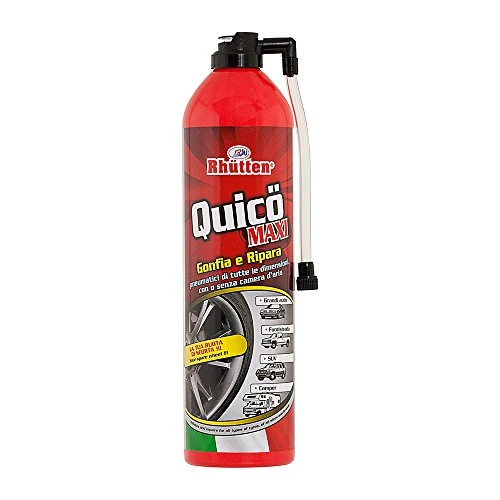 Offerta a tempo: Rhutten, Quico Maxi, Bomboletta Spray Gonfia e Ripara Pneumatici Auto, Moto, Suv, Camper, Kit Gonfiaggio Gomme, 750ml - 10% da 15.59 € a 14.01 €