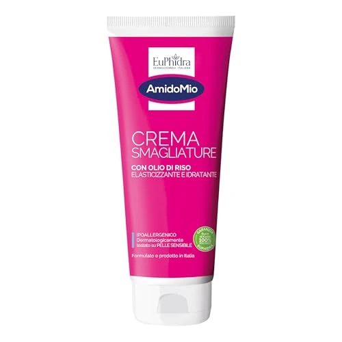 Amido Mio Crema Corpo Smagliature Olio Di Riso E Acido Jaluronico - Durante E Dopo La Gravidanza, 200 Millilitro