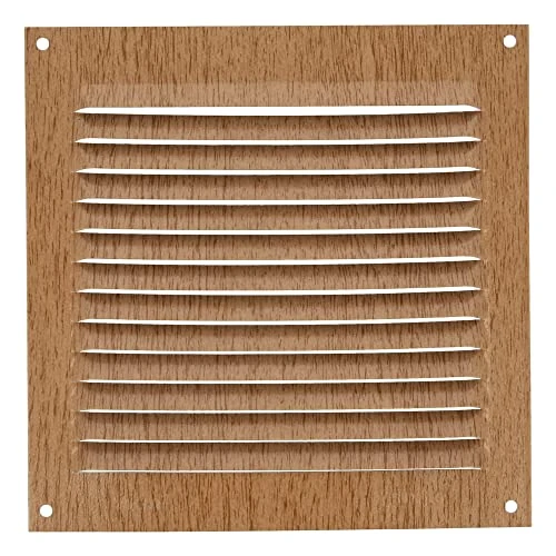 Offerta a tempo: Amig - Griglia quadrata in alluminio | Griglie di ventilazione per presa d'aria | Ideale per soffitto cucina e bagno | Dimensioni: 150 x 150 mm | Colore: legno - 43% da 13.60 € a 7.69 €