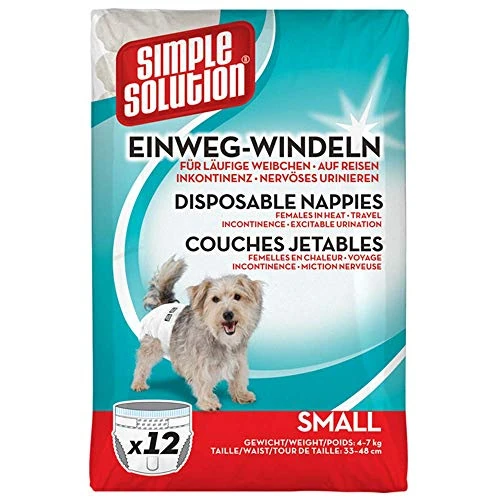 Offerta a tempo: Simple Solution Pannolini Monouso per Cani Femmina, Taglia S, 12 Pezzi - 0.00% da 10.97 € a 10.97 €