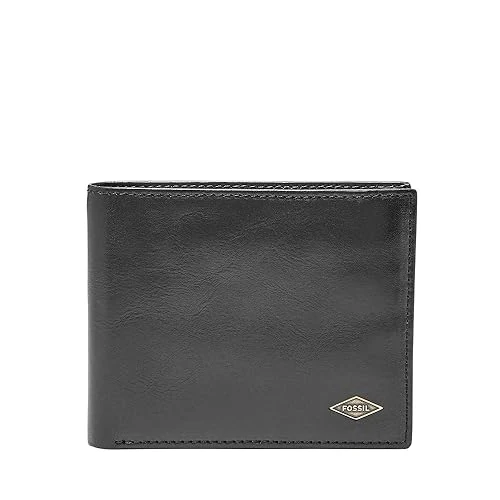 Offerta a tempo: Fossil Portafoglio da uomo Ryan, in pelle bifold nera 10,8 cm L x 1,91 cm P x 8,89 cm A ML3729001 — 35% da 75,00 € a 48,80 €
