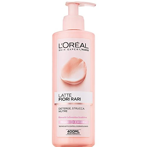 Offerta a tempo: L'Oréal Paris Fiori Rari Latte Struccante per Pelli Secche e Sensibili, 400ml - 29% da 5.99 € a 4.28 €