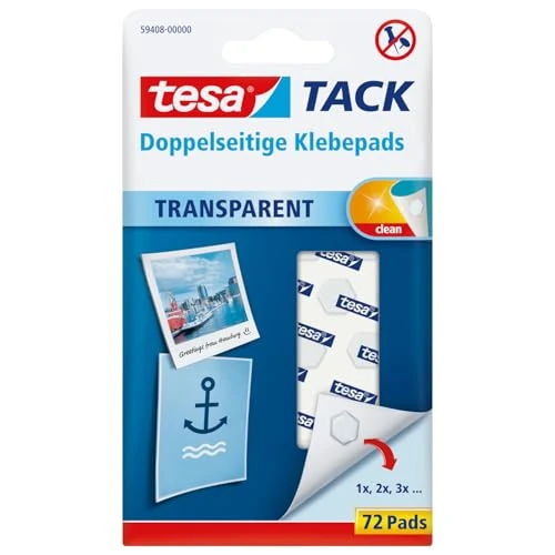 tesa TACK 72 PCS, Transparant