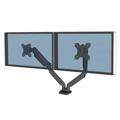Oferta limitada: Fellowes Brazo para Monitor Doble Platinum Series - Soporte para monitor ajustable, con funciones de inclinación, giro y rotación y con 2 puertos USB - Tamaño máximo del monitor 32" - Negro de 139.85 € a 139.85 € (ahorro 0.00%)