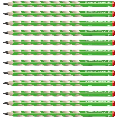 Oferta limitada: STABILO - Lápiz triangular ergonómico para diestros - EASYgraph en verde - Pack de 12 - Dureza HB de 21.00 € a 15.88 € (ahorro 24%)