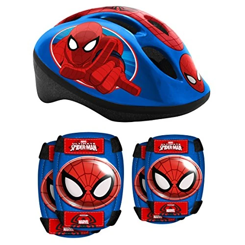 Oferta limitada: Stamp Combo Spiderman (Helm + Elbow & Knee Pads), Niños, Azul, 5+ de 29.90 € a 29.90 € (ahorro 0.00%)