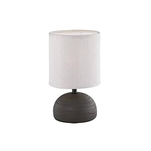 Reality Leuchten R50351026 Brown Ceramic Table Lamp, 14.0 x 14.0 x 23.0 cm