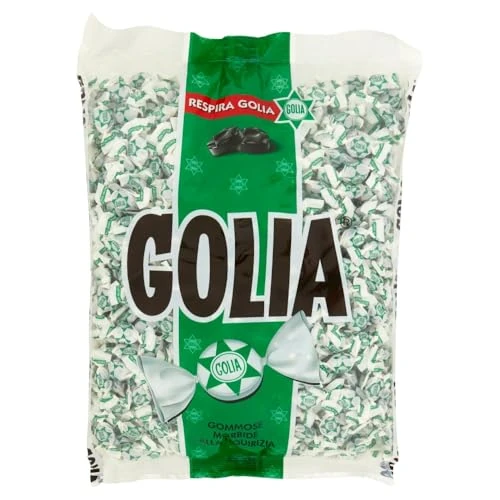 Offerta a tempo: Golia Caramelle Gommose Farfallina, Gusto Liquirizia, Caramella Impacchettata Singolarmente Monopezzi, Confezione da 1000 gr - 15% da 13.69 € a 11.59 €