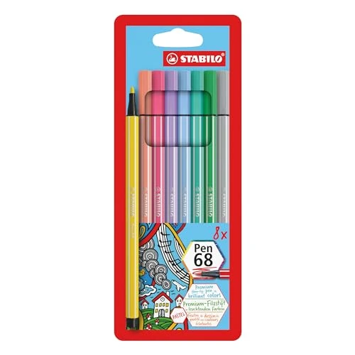 Oferta limitowana: Wysokiej jakości flamaster - STABILO Pen 68 etui 8 szt. w kolorach pastelowych z 34.44 zł na 34.44 zł (oszczędź 0.00%)