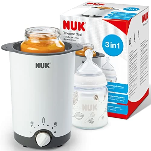 Limitiertes Angebot: NUK Thermo 3in1 Babyflaschenwärmer | schonendes Auftauen, Erwärmen und Warmhalten von flüssiger und breiförmiger Nahrung | Korb zum einfachen Herausnehmen | EU-Stecker von 31.90 EUR auf 25.95 EUR (Spare 19%)