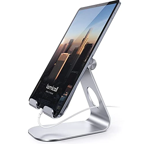 Offre limitée : Lamicall Support Tablette, Support Tablette Réglable - Support Bureau pour 2022 iPad Pro 9.7, 10.5, 12.9, iPad Air 2 3 4, Mini 2 3 4, iPhone, Switch, Samsung Tab, d'autres Smartphones - Argenté de 22.99 € à 19.99 € (13% de remise)