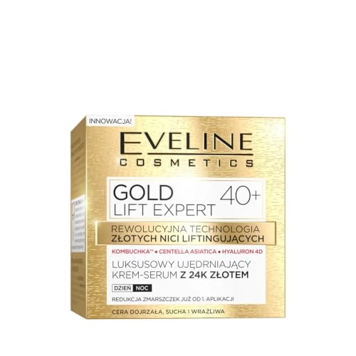 Oferta limitada: Eveline Cosmetics Gold Lift Expert Lujoso suero reafirmante con oro de 24 quilates 40+ Crema facial hidratante antiarrugas | 50ML | Sérum facial para pieles maduras y sensibles de 10.05 € a 6.10 € (ahorro 39%)