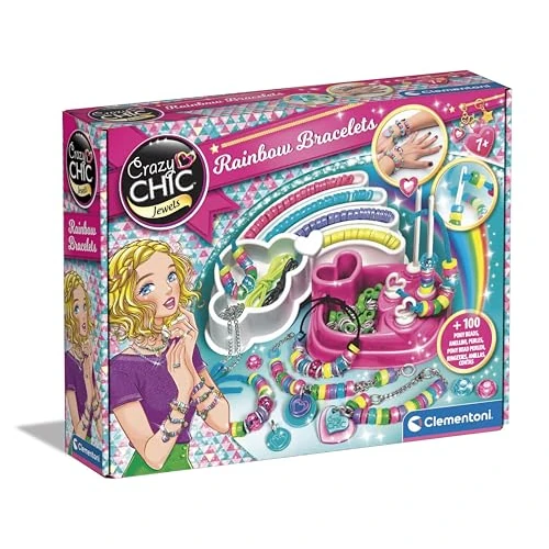 Limited offer: Clementoni- Crazy Chic Trendy Bracelets: Craft Set for Making Jewellery, Easy To Use, Inspiring Creativiity (7+ Years) from 11.89 EUR to 11.89 EUR (save 0%)